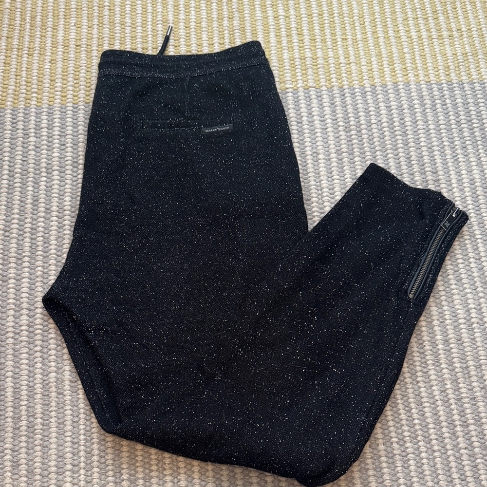 Scotch & Soda Black Speckled Joggers with Zipper